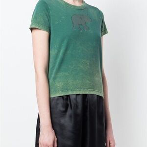 Rare! Balenciaga Distressed Green Elephant T-Shirt